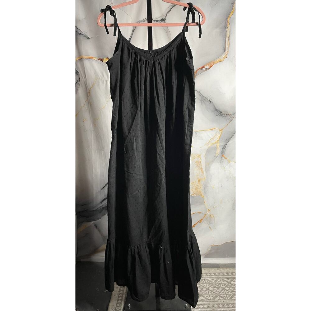 India Collection Sundress in Black Swiss Dot by Emerson Fry Sz.M/L
